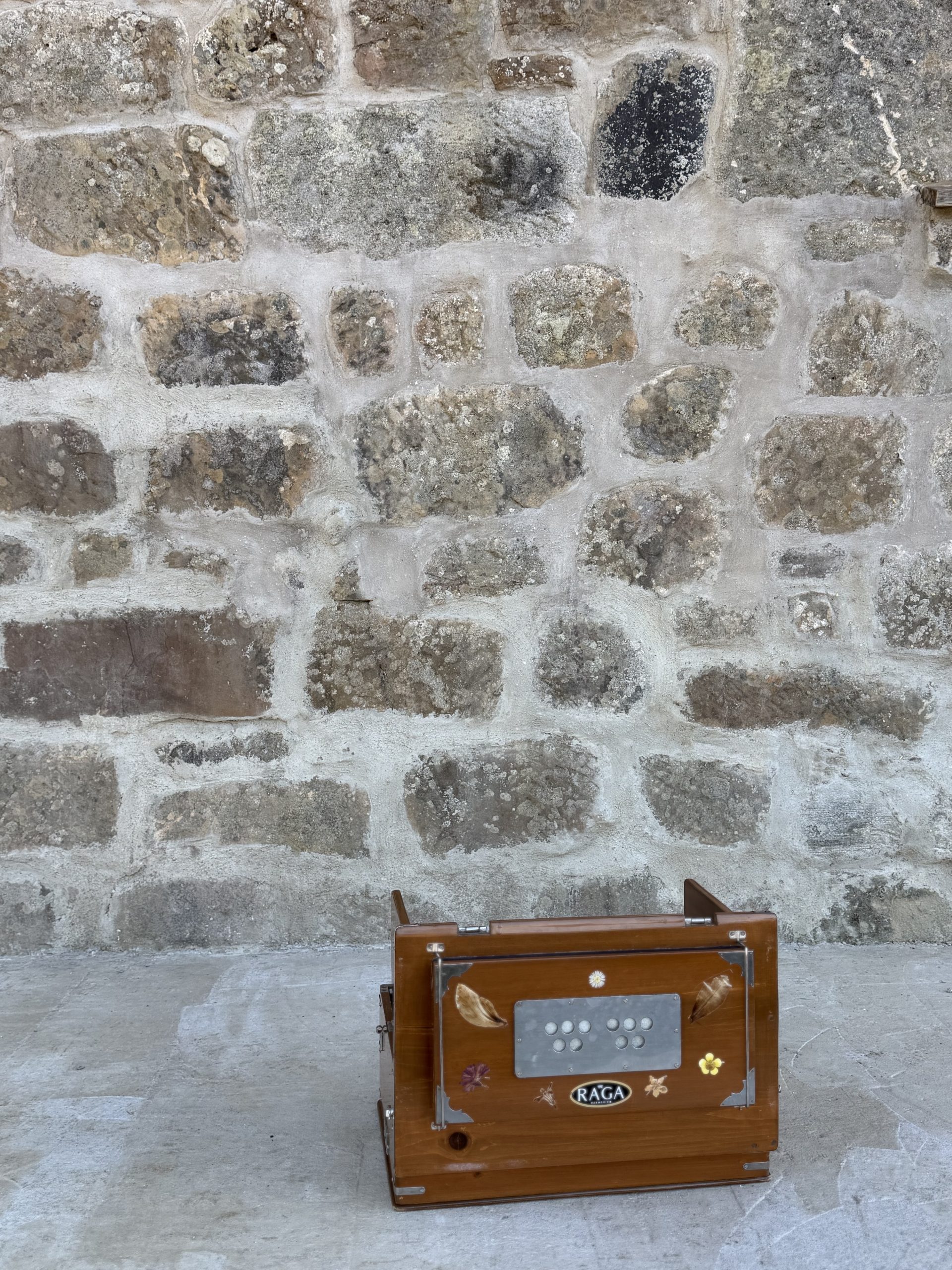 Nerea tocando harmonium